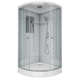 Душевая кабина Niagara Luxe NG-7772QM 1200x900х2100 низкий поддон стенки МРАМОР