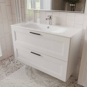 Тумба с раковиной Terminus Classik CLA101002900301O белый, 100x62