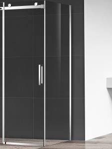 Боковая перегородка AQUAme AQM4203F-9 профиль хром, стекло прозрачное, 90x195