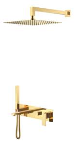 Душевой комплект Boheme Qubic 474-G Gold