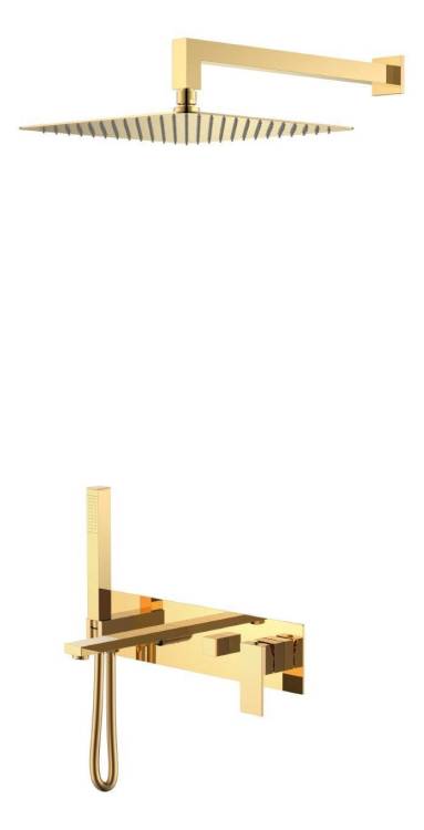 Душевой комплект Boheme Qubic 474-G Gold
