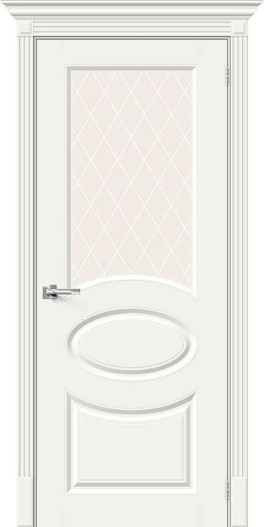 Межкомнатная дверь Bravo 013-0255 Скинни-21 Whitey 200x60