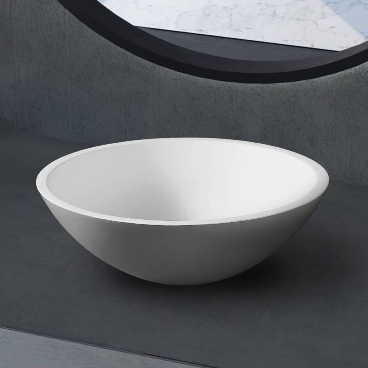 Раковина Abber Stein AS2608 накладная, 40 см, белая матовая