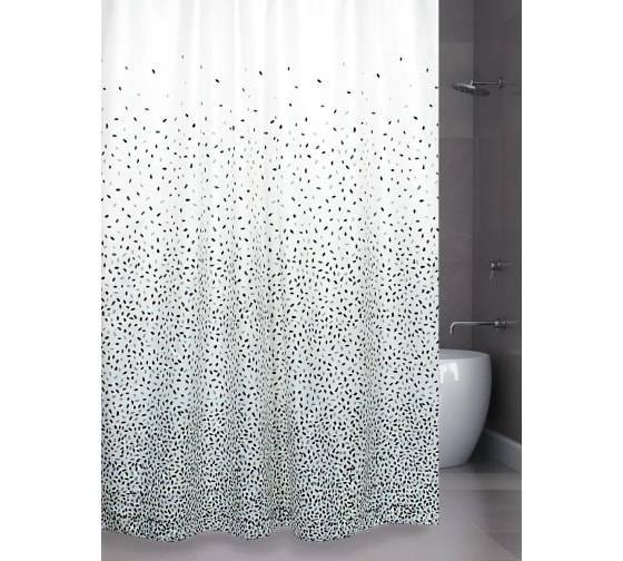 Штора для ванной Bath Plus Confetti ch-21257 180x200, белый, серый, черный