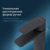 Смеситель для раковины AM.PM Gem F90A03022 с гиг.душем, излив 99 мм, черный, шт фото 13