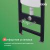Унитаз с инсталляцией Iddis Basic BASAI03i73 безободковый, сиденье микролифт, белый глянцевый, клавиша смыва белая фото 10