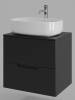 Тумба с раковиной Orange Line Li-60TubMDF+B07-540W черная матовая, 60 см фото 2