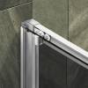 Душевая дверь в нишу MaybahGlass MGD-1286-5 профиль хром матовый, стекло графит, 180x195 фото 3