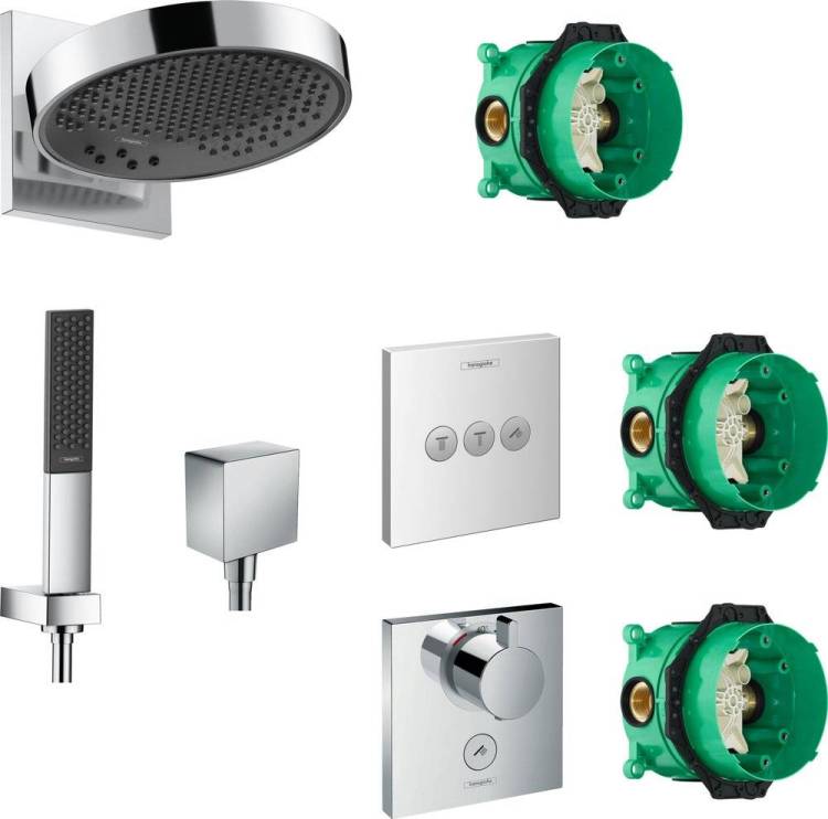 Душевой комплект Hansgrohe Rainfinity 250 (3 jet) 26232000 + 26857000 + 26455000 + 15761000 + 15764000