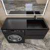 Раковина Uperwood Cosmos Quartz RCosmos Quartz120RU над стиральной машиной, правая, уголь, 120x48 фото 4