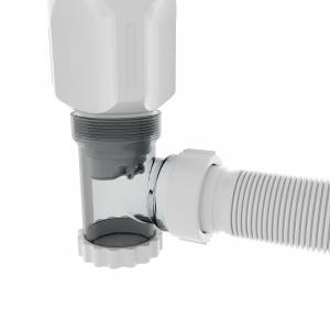 Сифон для раковины Watersense Mandy W00465 с переливом, белый матовый