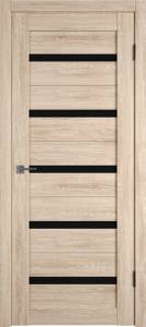 Межкомнатная дверь Владимирская Фабрика Дверей Atum 7 Sand Vellum стекло Black Gloss 600x2000
