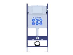 Система инсталляции для подвесного унитаза Aquatek Standart INS-0000014+звукоиз.проклад(без верхней планки)