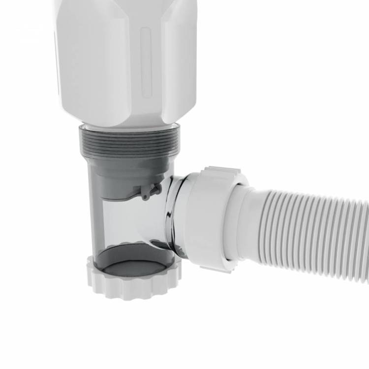 Сифон для раковины Watersense Mandy W00465 с переливом, белый матовый