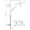 Душевая стойка Ideal Standard Ceratherm T25 A7208AA 3 режима, Chrome (Хром) фото 4