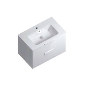 Тумба с раковиной Kerama Marazzi Piano белый, тумба PI.F.75\WHT + рак. PI.wb.75