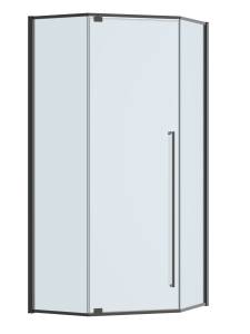 Душевой уголок Cezares PLANE-P-1-100-C-GM профиль оружейная сталь, стекло прозрачное, 100x100x195