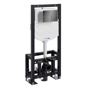 Система инсталляции для унитазов Wasserkraft Dill 61TLT.010.ME.PB04 клавиша черный глянцевый