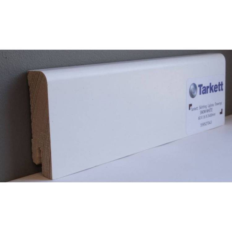 Плинтус шпонированный Tarkett Белый Снег 2400x60x16