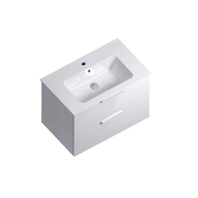 Тумба с раковиной Kerama Marazzi Piano белый, тумба PI.F.75\WHT + рак. PI.wb.75