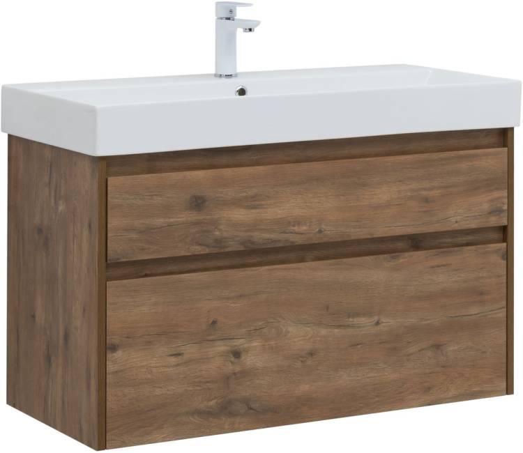 Тумба с раковиной Aquanet Nova Lite 100 291828 Дуб рустикальный