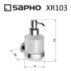 Дозатор SAPHO X-ROUND стеклянный матовый, 200мл с держателем, хром фото 2