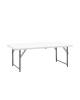 Стол складной Stool Group Кейт Z122-3X-H.ADJ white белый, с регулировкой высоты 122x61x74