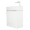 Тумба с раковиной Belbagno Kraft Mini KRAFT MINI-500/260-1A-SO-BO-L 45x25x50 Bianco Opaco подвесная с распашной дверцей, левосторонняя фото 3