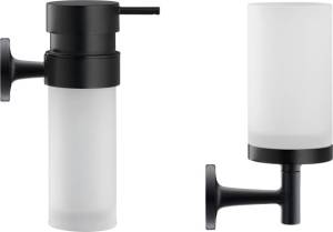 Набор Duravit Starck T Стакан 0099314600 черный + Дозатор 0099354600 черный