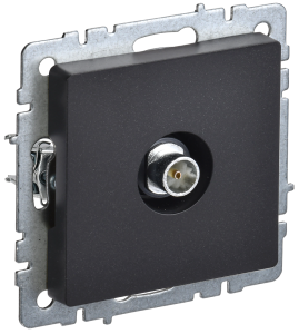 ТВ-розетка оконечная IEK Brite BR-A10-O-K02 черный