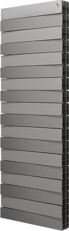 Радиатор биметаллический Royal Thermo Piano Forte Tower silver satin 18 секций, серебро