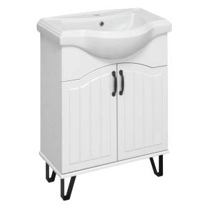 Тумба с раковиной Runo Марсель 65 00-00001200 63.8x80 белый