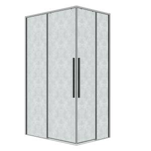 Душевой уголок Grossman Galaxy 300.K33.01.70R11L.10.02 профиль хром, стекло шиншилла, 70x110x195