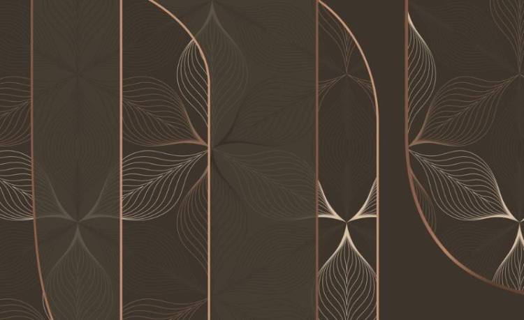 3D Фотообои Artegrafico «Цветочное кружево в шоколадном оттенке» PL-099 канвас