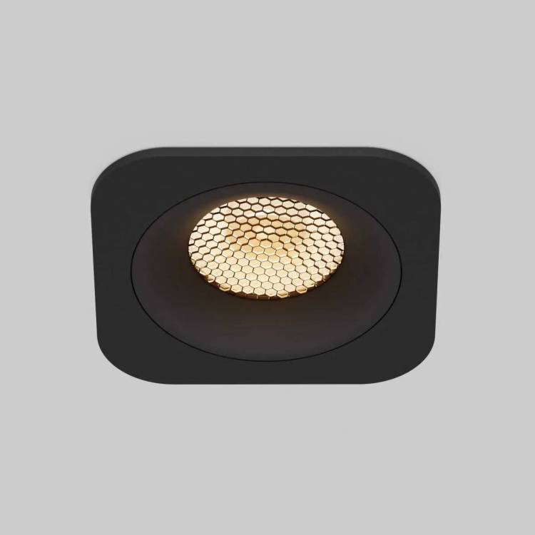 Встраиваемый точечный светодиодный светильник Elektrostandard Tetro 15276/LED 10W 3000K черный IP44