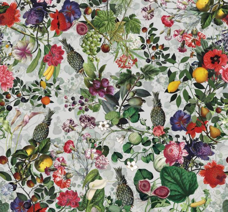 Бесшовные Eco обои Ortograf Flora 31307 Tropical flowers Шампань OE-G