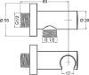 Шланговое подключение Kludi 6054705-00 с держателем для душа, хром фото 3