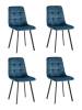 Набор из 4 стульев Stool Group Chilly OS-2011-V seat HLR-63 DUAL X4 сине-зеленый, велюр