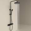 Душевая стойка Sancos Teo SC11002MB c термостатом, 3 режима, черный матовый фото 11