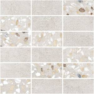 Мозаика Vitra Beton-X K9498928LPR1VTE0 Мозаичный Микс Светлый Лаппато Ректификат (5x10) 30x30