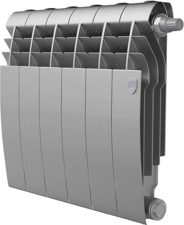 Радиатор биметаллический Royal Thermo Biliner VD 350 silver satin VDR, 6 секций