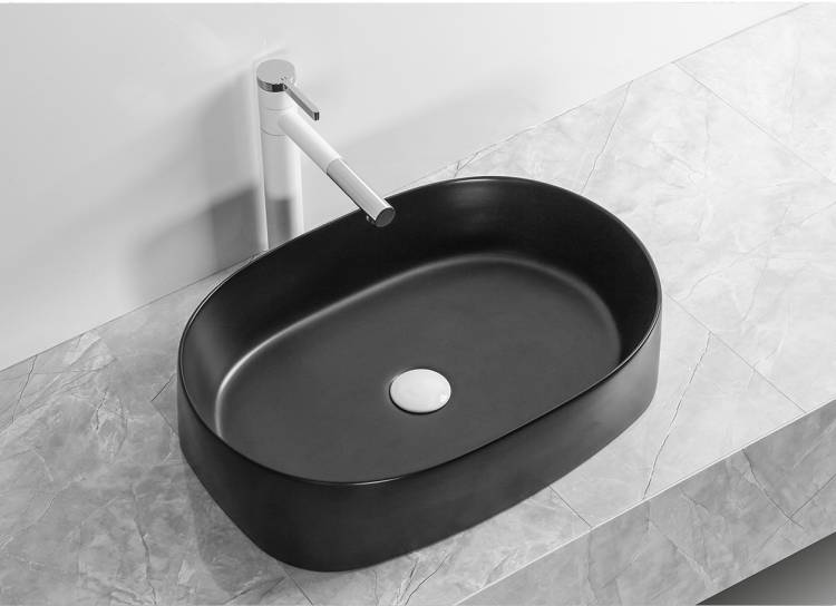 Раковина Cerutti Spa CR2691 черная матовая, 56x39