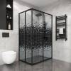 Душевой уголок Niagara Eco NG-1012-14QBLACK профиль черный матовый, стекло с узором, 120x80x190 фото 3