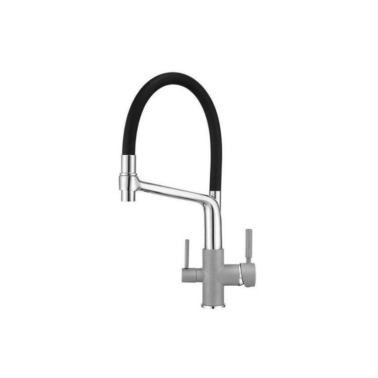 Смеситель для кухни Granula GR-0083, АЛЮМИНИУМ