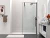 Душевая перегородка Vincea Walk-In VSW-1HS100CLB профиль черный матовый, стекло прозрачное, 100x200 фото 2