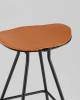 Стул полубарный Stool Group Jerry TMS-26-P brown/bl черный, с коричневой подушкой фото 5