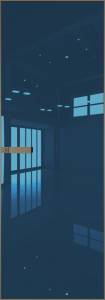 Межкомнатная дверь Profil Doors 1 AGN цвет профиля Шампань, стекло безопасное 4 мм зеркало синее 700x2000