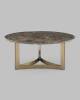 Стол журнальный Stool Group Кассия ECT-292-BRCGS-brown 5105-9 темная керамика 90x90x40 фото 3