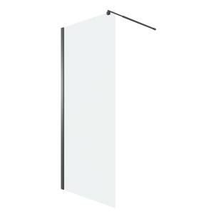 Душевая перегородка Niagara Eco NG-551-80BLACK профиль черный матовый, стекло прозрачное, 80x190
