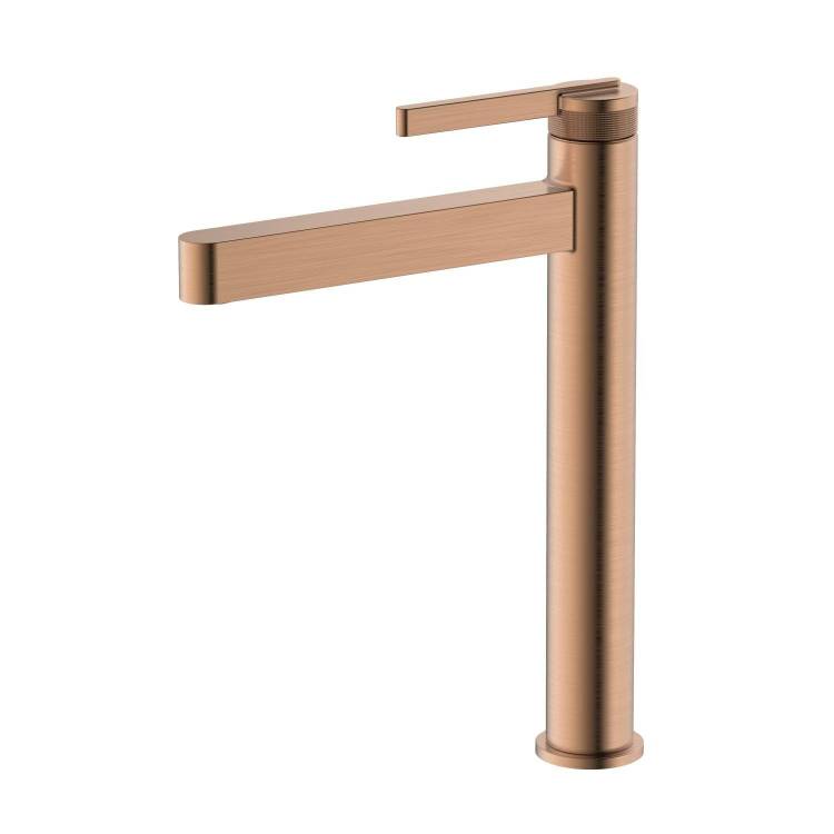 Смеситель для раковины DQ Bonn DA1702033 высокий, брашированное розовое золото